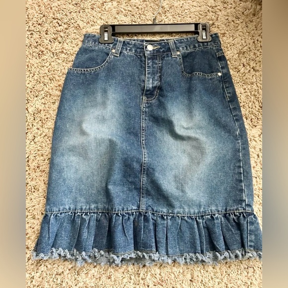 Skirt jean No Boundaries juniors size 7 denim - Picture 1 of 3